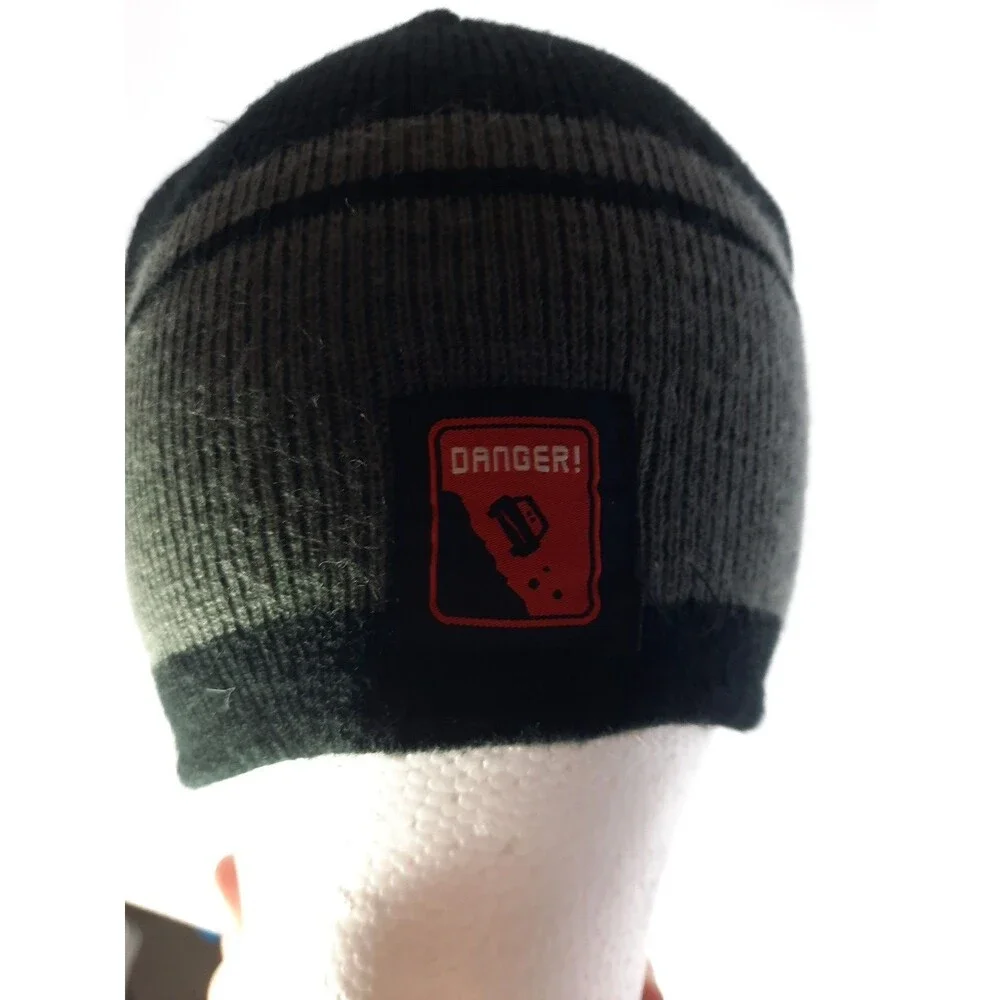 Disney Pixar Cars Lightning McQueen Beanie Cap Hat Black Acrylic Kids Gray Black
